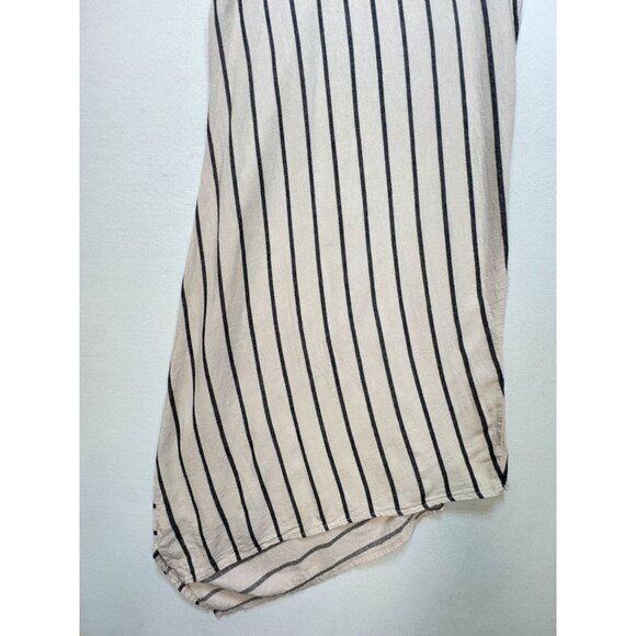 For Cynthia Womens Asymmetrical Shift Dress XL Ivory Stripe Sleeveless Y2K Retro - Picture 13 of 13
